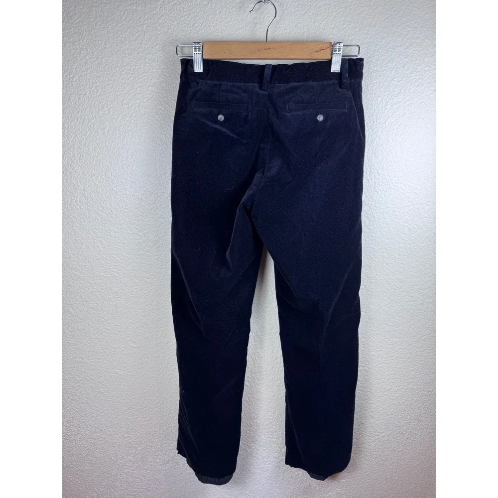 Janie and‎ Jack Velvet Trousers Kids 12 Black Adjustable Waist Minimalist Preppy
